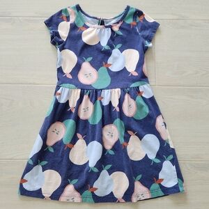 🔥5/$25  Carter's Blue and Multicolor Pear Print Dress